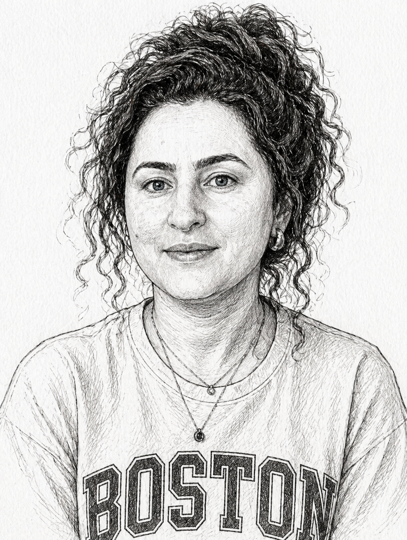 Ink Etched Woman Portrait — result example