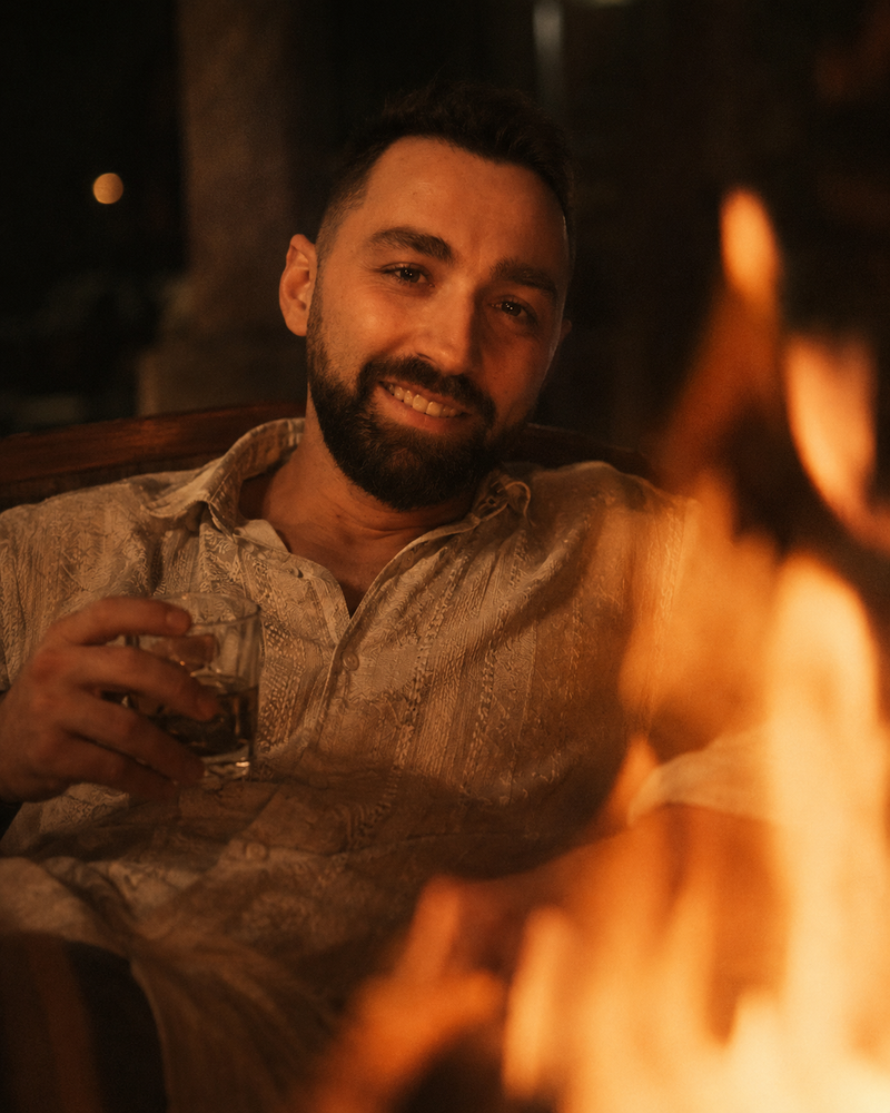 Firelit Reclining Portrait — result example