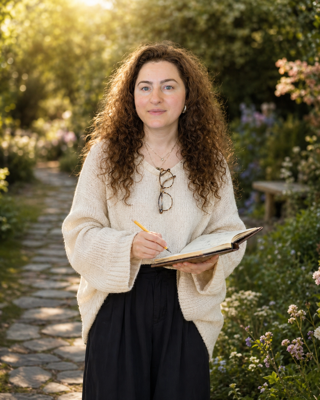 Poetic Woman in Garden — result example