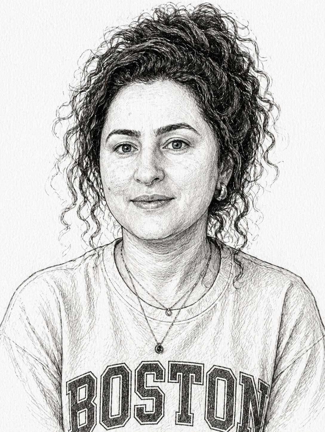 Ink Etched Woman Portrait — result example