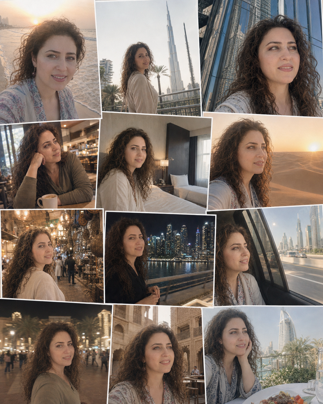 Mini vlog, 12-frame collage — result example