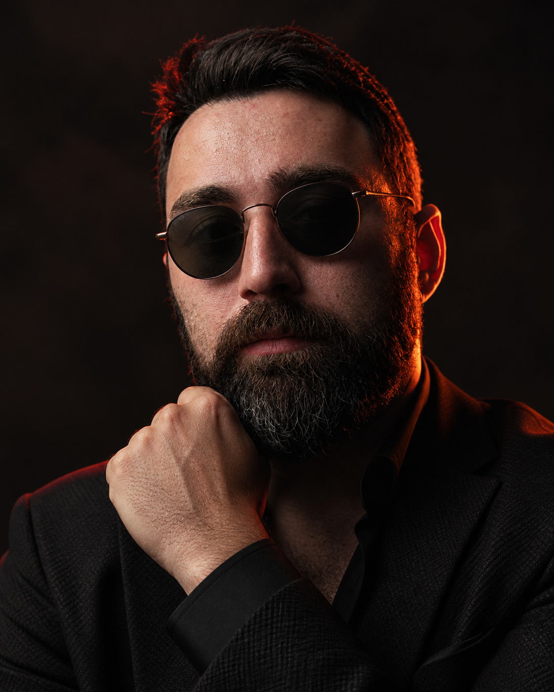 Man in black — result example