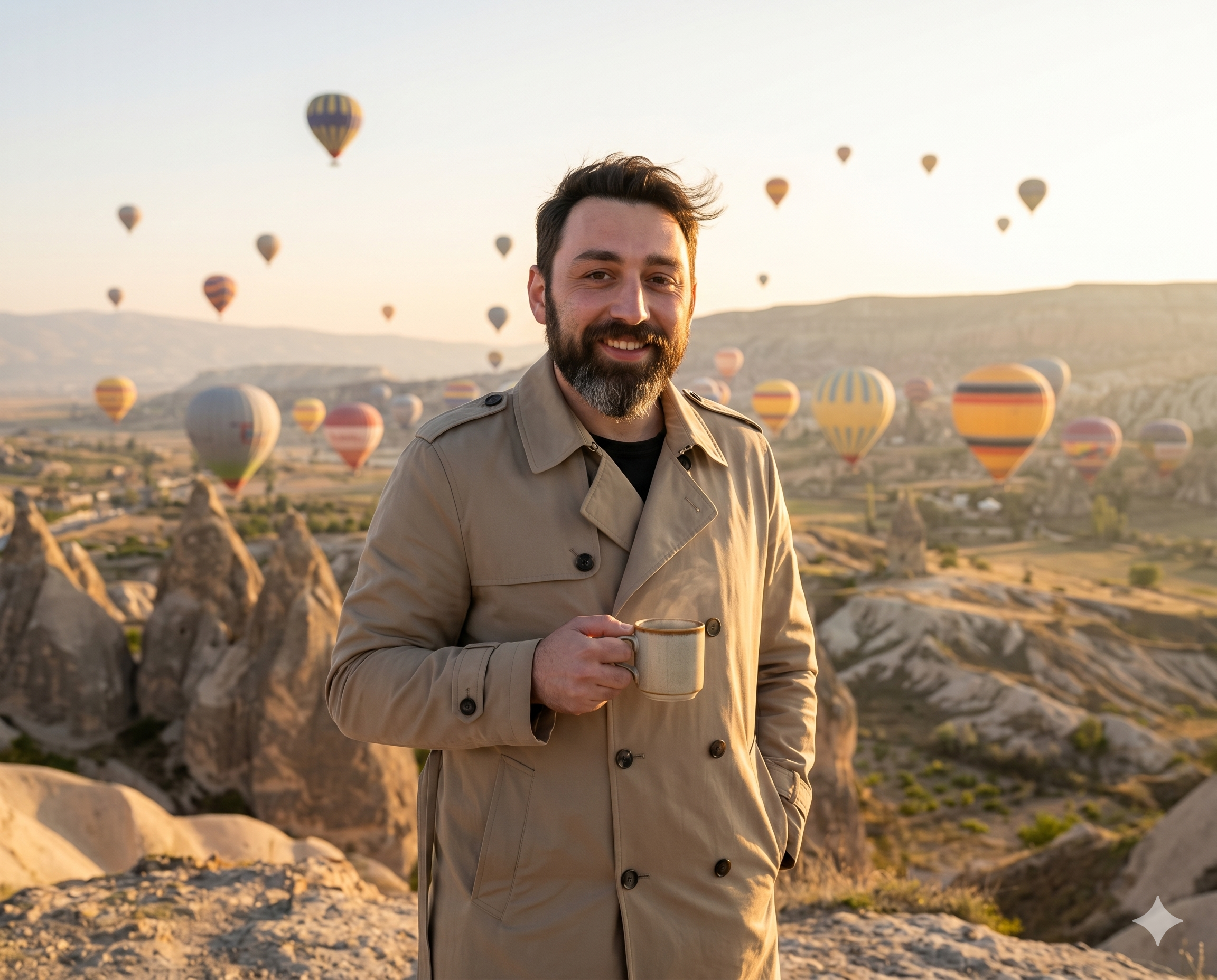 Coffee photo with air balloons — result example